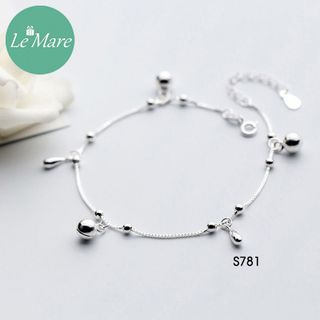 Lắc chân Giọt nước chuông bạc S781