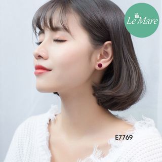 Khuyên tai bông nâu tím E7769