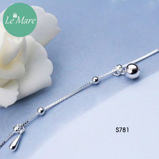 Lắc chân Giọt nước chuông bạc S781