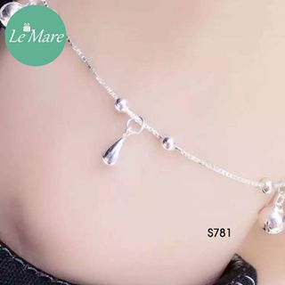 Lắc chân Giọt nước chuông bạc S781