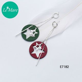 Khuyên tai Sao rỗng thanh thả dài E7182