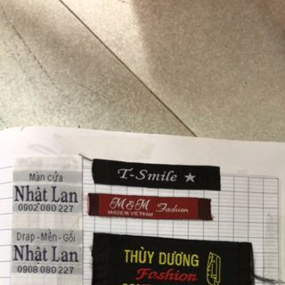 Nhận đặt tất cả các loại nhãn dệt theo yêu cầu - liên hệ e gái Minh