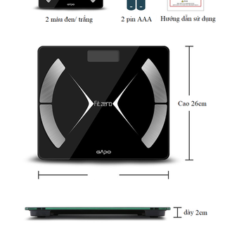 Cân điện tử thông minh kết nối Bluetooth Gapo - Hàn Quốc