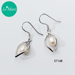 Khuyên tai Lá rỗng ngọc trai E7148