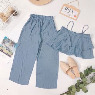 Áo 2d 2 tầng cực xinh có thun quần ống rộng