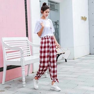 SET ÁO THUN QUẦN CARO