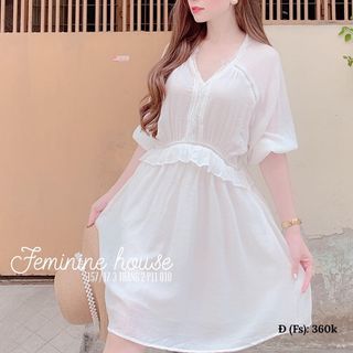 ĐẦM CỔ TIM NHÚN BÈO EO