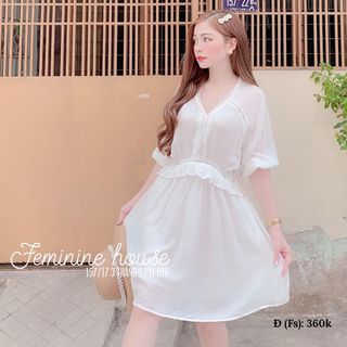 ĐẦM CỔ TIM NHÚN BÈO EO