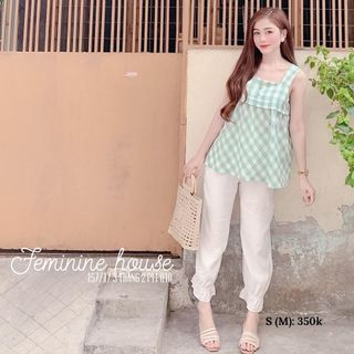 SET ÁO SỌC QUẦN BAGGY ỐNG TÚM