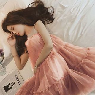 2179 Đầm xòe lưới xinh xắn