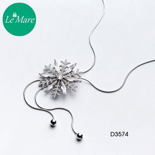 Dây chuyền dài bông tuyết đính đá D3574