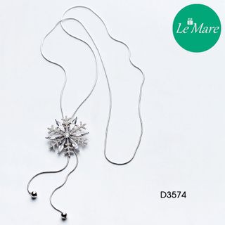 Dây chuyền dài bông tuyết đính đá D3574