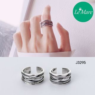 Nhẫn mở bạc Thái đan xen J3295