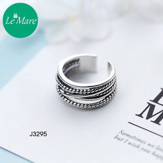 Nhẫn mở bạc Thái đan xen J3295