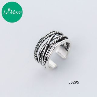 Nhẫn mở bạc Thái đan xen J3295