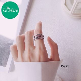 Nhẫn mở bạc Thái đan xen J3295