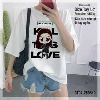 Áo Thun Nam Nữ in hình Jisoo Chibi BlackPink Kill This Love Kpop Hàn Quốc CT07-250519