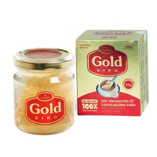 GOLD BIRD Nước yến sào nguyên tổ chưng đường phèn hũ đơn 190gram