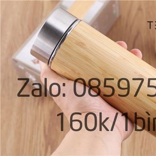 BÁN SỈ - - Bình giữ nhiệt vỏ tre truyền thống / Bamboo Tumbler - 350ml