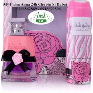 Set Nước hoa dubai 100ml Washwashah chai xịt body