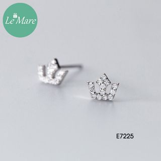 Khuyên tai vương miện nhỏ đính đá E7225