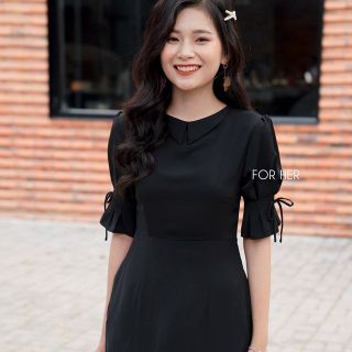 ĐẦM CỔ BẺ TAY CÁCH ĐIỆU