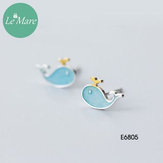 Khuyên cá voi xanh E6805