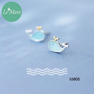 Khuyên cá voi xanh E6805