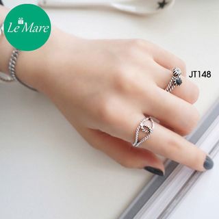 Nhẫn kim cương đen retro JT148