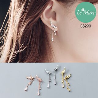 Khuyên Cánh thả đá E8290