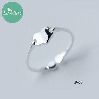 Nhẫn mặt tim 2 lỗ nhỏ J968