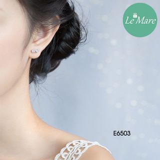 Khuyên nơ đá trắng E6503