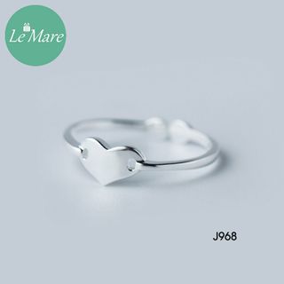 Nhẫn mặt tim 2 lỗ nhỏ J968