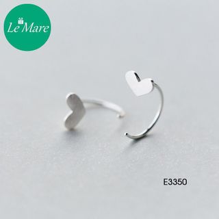 Khuyên tai mặt tim xước mờ E3350