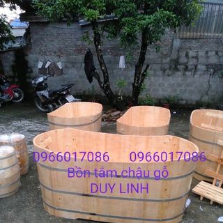bồn tắm gỗ dáng nằm