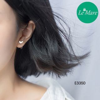 Khuyên tai mặt tim xước mờ E3350