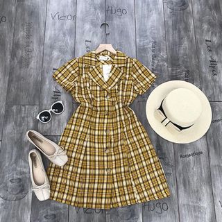 ĐẦM SỌC CỔ VEST