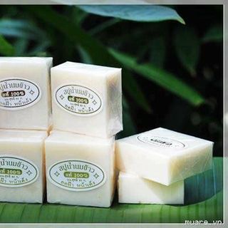 Sáp Tắm Trắng Sữa Gạo Thái Lan 1 lốc 12 bánh