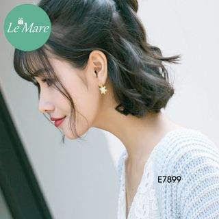 Khuyên hoa tuyết treo xi vàng E7899