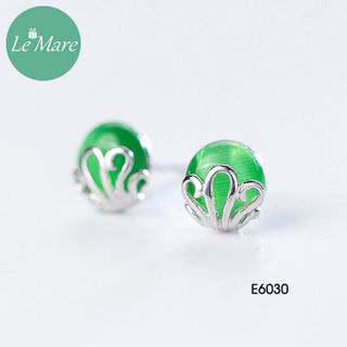 Khuyên tai bạc gắn đá nhiều màu E6030
