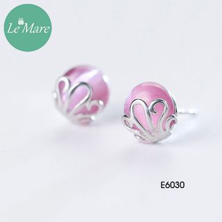 Khuyên tai bạc gắn đá nhiều màu E6030
