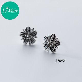 Khuyên tai bạc Thái Retro flower E7092