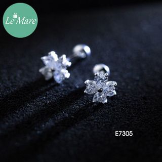Khuyên tai Cỏ 4 lá đính đá E7305