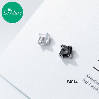 Khuyên tai vuông rỗng đính đá E4014