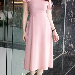 ĐẦM MAXI BÈO CỔ LỆCH VAI