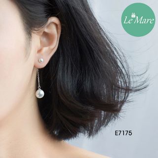 Khuyên tai ngọc trai thả E7175