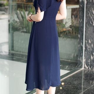 ĐẦM MAXI BÈO CỔ LỆCH VAI