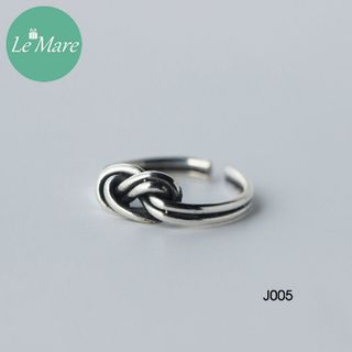Nhẫn nút xoắn bạc J005