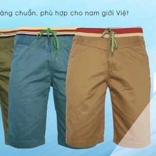 Quần sọt kaki lưng bo 100 cotton