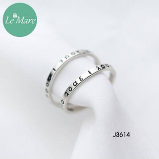 Nhẫn khắc chữ J3614